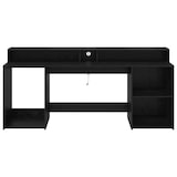 thumbnail of Bureau avec porte Chêne noir 200 x 55 x 91 cm Bois d'ingénierie Modèle Titan Panorama Stella