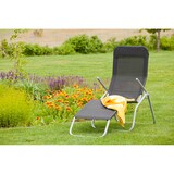 thumbnail of Merxx Wellnessliege XXL besonders breite Maße silber/schwarzStahlgestell mit Textilbespannung