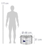 thumbnail of Royal Catering - Royal Catering Casserole Induction Fond Rapporté Sandwich Triple (44 L, Ø 45 cm, Avec Couvercle, Inox Aluminium, Poignées Cool