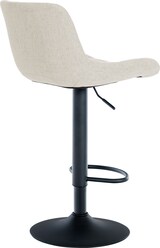 thumbnail of Barhocker CARAM - Stoff Creme 48x54x81 cm | Barstuhl Höhenverstellbar Mit Lehne Drehbar Tresenhocker Tresenstuhl Kneipenhocker Kneipenstuhl