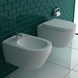 thumbnail of Spülrandloses Hänge-WC & Bidet mit Überlauf & Quick-Release D-Form WC-Sitz mit Absenkautomatik & inkl. Befestigungsmaterial | Komplett-Set |