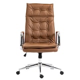 thumbnail of Chaise de bureau Sotira en cuir véritable Marron clair