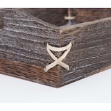 thumbnail of Set di 3 vassoi HWC-C50, vassoio da portata in legno vassoio da colazione vassoio decorativo, aspetto shabby vintage ~ marrone, shabby