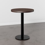 thumbnail of Bistrotisch Rund | Durchmesser 80 cm | D4409 OV Walnussbraun | Gusseisengestell