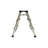 thumbnail of Aluminium opvouwladder met 3 sporten, zilverkleurig, 59x39x60 cm, 7house