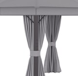 thumbnail of Cenador de Jardín 4x3 m Pabellón con Techo de Ventilación 4 Cortinas con Puerta y 8 Orificio de Drenaje Gazebo de Aluminio para Exterior Patio