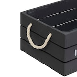 thumbnail of Lot de 3 Caisses de rangement Cagettes en Bois Gris et Corde