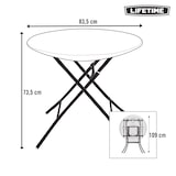 thumbnail of Mesa auxiliar plegable redonda blanco Lifetime Ø84 x 74 cm