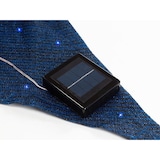 thumbnail of Sonnensegel mit 100 LEDs, Sternhimmel, wasserdurchlässig, winddurchlässig, 3.6 x 3.6 x 3.6 m, 180 g/m², Solarenergie, HDPE, Dreieck, Blau