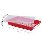 thumbnail of GILAC Bac plat HACCP avec grille + couvercle - 8 L - Rouge G190334