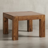 thumbnail of Rustikaler Couchtisch `Nako`: Sheeshamholz, quadratisch, handgefertigt, pflegeleicht. Braun, 60x60x40 cm | Kadima Design
