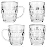 thumbnail of 6x Dublin Bierkrug 400ml mit Relief & Henkel Bierhumpen klar 0,4L aus Glas