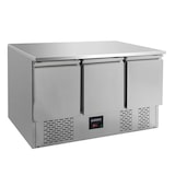 thumbnail of Mesa refrigerada de 3 puertas, acero inoxidable, refrigeración estática, 85 x 137 x 70 cm, GN1/1, 435 W, EASYLINE, 368L, 10015 Vaiotec