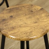 thumbnail of Bartisch Set 110x50x90 cm mit 4 Barhockern Industrystil Braun+Schwarz, platzsparend mit Fußstütze, Metallgestell und MDF Tischplatte