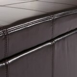 thumbnail of Panca contenitore Kriens, pelle + finta pelle, 112x45x45cm ~ marrone