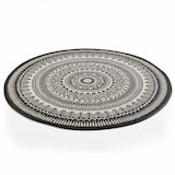 thumbnail of Rond zwart polypropyleen tapijt 120cm