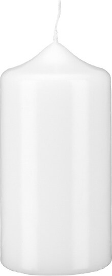 Kerzen Spitzkopf Stumpenkerzen Weiß, 70 x 50 mm, 12 Stück