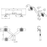 thumbnail of Dataflex Viewprime plus Monitorhalterung für 2 Monitore ohne Befestigung (65.213), schwarz