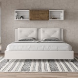 thumbnail of Letto contenitore imbottito 200x200  similpelle bianco Appia