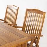 thumbnail of Conjunto de jardim. Mesa extensível de 180/240 cm de comprimento e 6 cadeiras reclináveis de madeira de teca de grau A