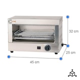 thumbnail of Cleiton® Tostador Industrial Simple Sobremesa de 45x25 cm y Producción 150 Tostadas/Hora | Tostadora Profesional Regulable en Temperatura 2000W y 220V