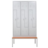 thumbnail of PROREGAL Garderobenspind Camel | 6-Fächer-Z-Design| HxBxT 180x120x50 cm | Zylinderschloss | Grau