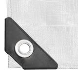 thumbnail of ECD Germany Abdeckplane Gewebeplane mit Ösen 8x12m 96m² 260g/m² Weiß aus Polyethylen Schimmelresistent Wasserdicht Reißfest Schutzplane Bootsplane