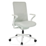 thumbnail of Sedia da ufficio / Sedia girevole VERVIO Schienale 3D in tessuto a rete / Seduta in tessuto bianco hjh OFFICE