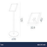 thumbnail of Danieli - Cornice a scatto a leggio su piantana a base tonda (A3)