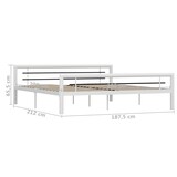 thumbnail of vidaXL Bedframe metaal wit en zwart 180x200 cm