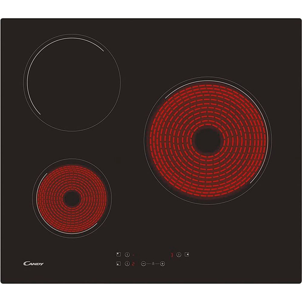 Vitrocerámica independiente radiantes Candy CH63CC/4U2 3 zonas cocción ancho 60x:60 cm