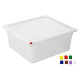 thumbnail of Hygiplas Click PP GN-container 2/3 met deksel en 7 gekleurde clips 150 mm 12 liter (4 stuks)
