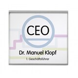 thumbnail of GLASGOW Türschild 150 | Edelstahl und Echtglas | 155x152 mm | Türschild Büro | Büroschild