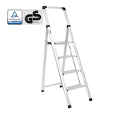 thumbnail of Alu Trittleiter 4-stufig silber klappbar mit Handlauf bis 150 kg Leiter