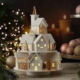 thumbnail of LED Weihnachtsdorf Winterdorf mit Musik Spieluhr Timer H: 29cm