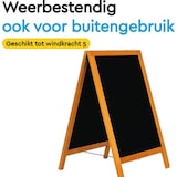 thumbnail of BRASQ Krijtstoepbord Mahonie - 55x 85 CM - Krijtbord - Reclamebord - Stoepbord - Dubbelzijdig - voor Binnen en Buiten - Horeca