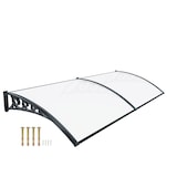 thumbnail of Pensilina Per Copertura In Policarbonato Alveolare Tettoia Modulabile Per Esterno Porte Balcone Finestre Elegante Resistente Trasparente 100 x 240 cm