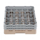 thumbnail of Cambro Glazenwaskorf beige met 25 vakken max. glashoogte 13,3cm. Deze glazenwaskorf biedt