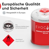 thumbnail of EVOCAMP 6x Propan Butan Gaskartuschen 450g, Schraubkartusche Eurogewinde 7/16" Ventilkartusche 809 ml für Weber Q100 Q1200