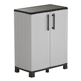 thumbnail of Armario de almacenaje gris 68 x 37 x 90cm Armario de almacenaje Interior Exterior 2 puertas 2 estantes Bisagra de acero INTEC