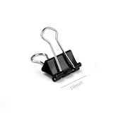 thumbnail of SIGMA Clips para carpetas, metal, 19 mm, negro, 80 unidades
