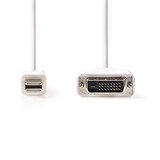 thumbnail of Câble Mini Displayport Vers Dvi  Mini Displayport Mâle - Dvi-d Mâle à 24 + 1 Broches  2,0 M  Blanc Usage Non Intensif Nedis