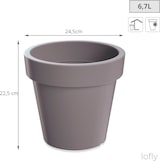 thumbnail of WellHome - Set 3 Pflanztöpfe 6,7L LOFLY Ø24,5 cm/Stück Farbe Grau