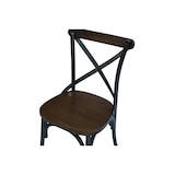 thumbnail of METRO PROFESSIONAL Chaise de restaurant Cross Antik II set de 2, acier/frêne, brun noyer/noir