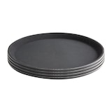 thumbnail of Olympia Kristallon Polypropylen Runder Rutschfester Tablett Schwarz 280mm