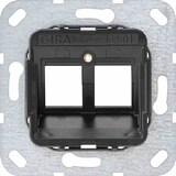 thumbnail of Tragring Zentralplatte, Modular-Jack, 2f, schwarz, ohne Beschriftungsfeld, 560100