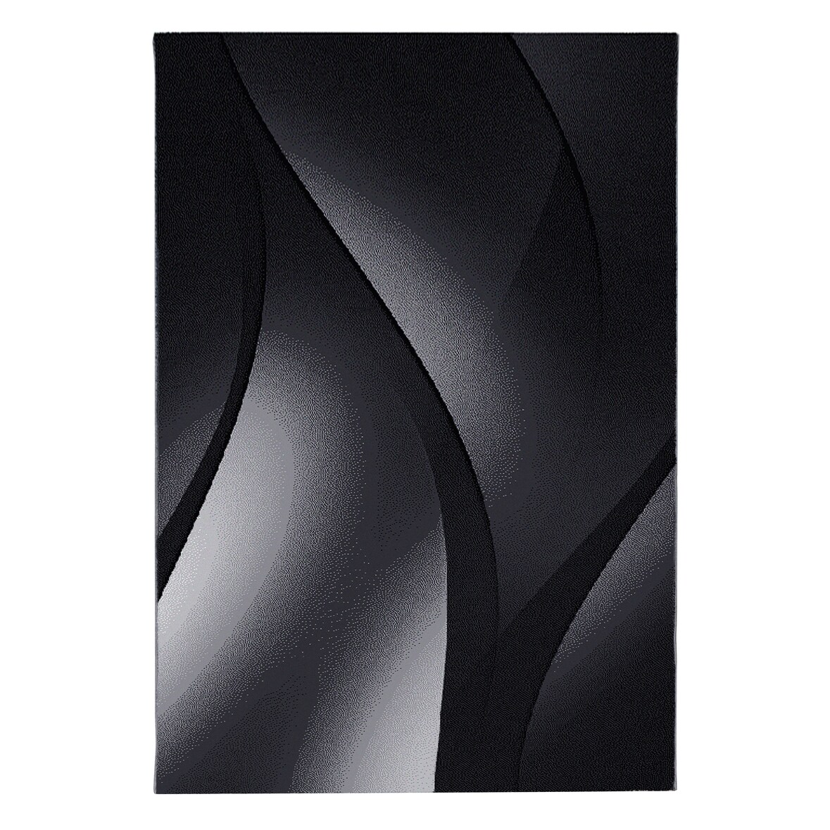 Teppich Schlafzimmer Ombre Elegant Waschbar Strapazierfähig Wohnzimmer Esszimmer Pflegeleicht Schwarz 280x370 cm – INN von Kadima Design