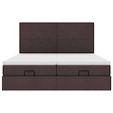 thumbnail of vidaXL Ottoman-Bett mit Matratzen & LEDs Dunkelbraun 180x200 cm Stoff