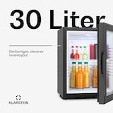 thumbnail of Brooklyn Minibar Mini-Kühlschrank 3 Temperaturen 30L 23 dB Glastür Schwarz
