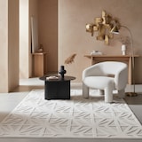 thumbnail of Teppich Balkon 3D-Effekt Pflegeleicht Waschbar Strapazierfähig Terrasse Küche Creme 280x370 cm OEKO-TEX Gekettelt – ORTLER von Kadima Design